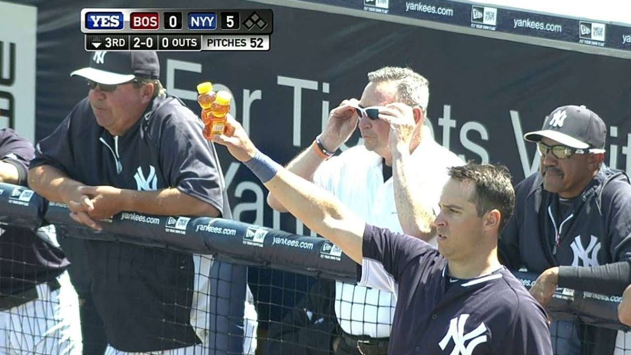 Swarm of BEES delay game in third inning