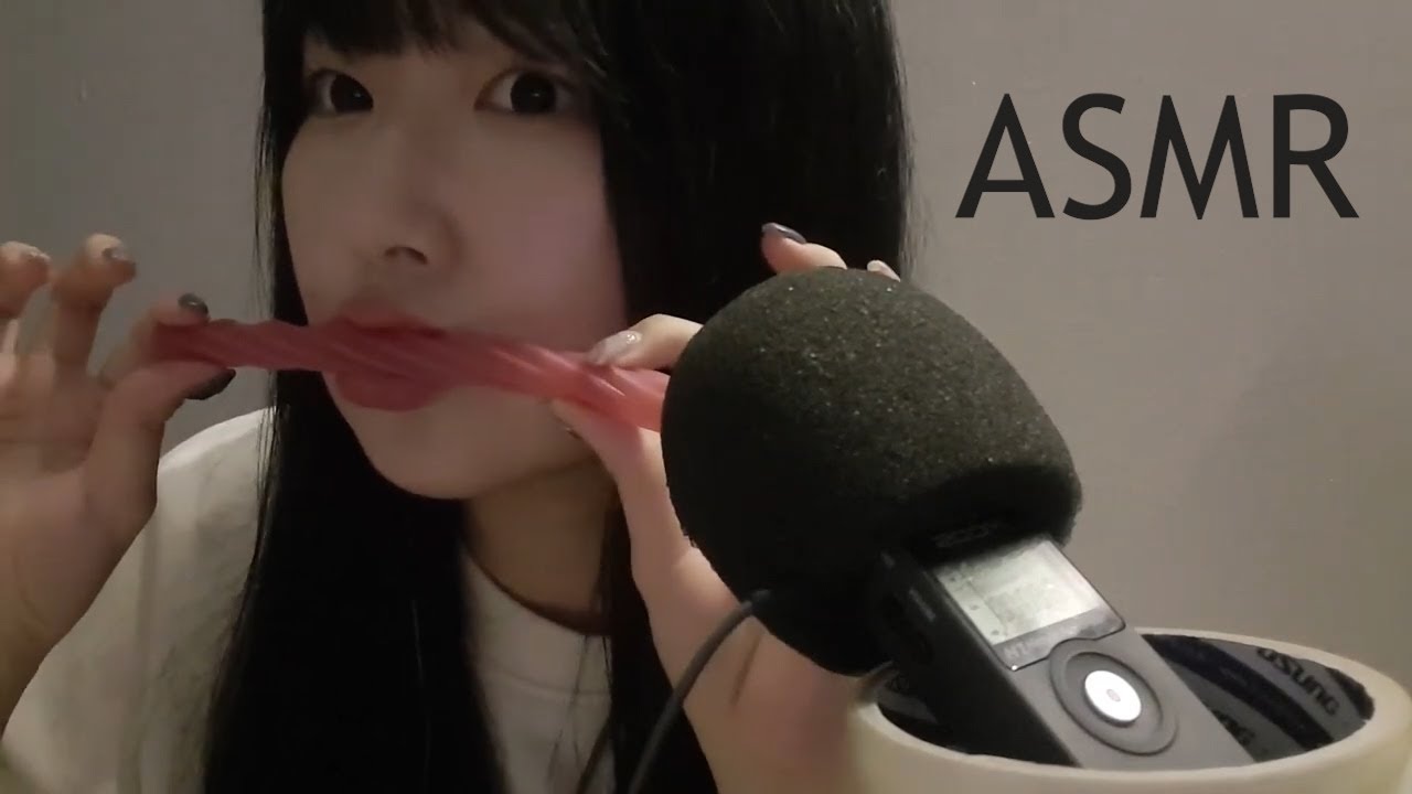 [요청asmr]말없이 젤리먹는소리만 한시간ASMRㅣJelly eating mouth sounds 1 hourㅣゼリーを食べる口が1時間鳴る