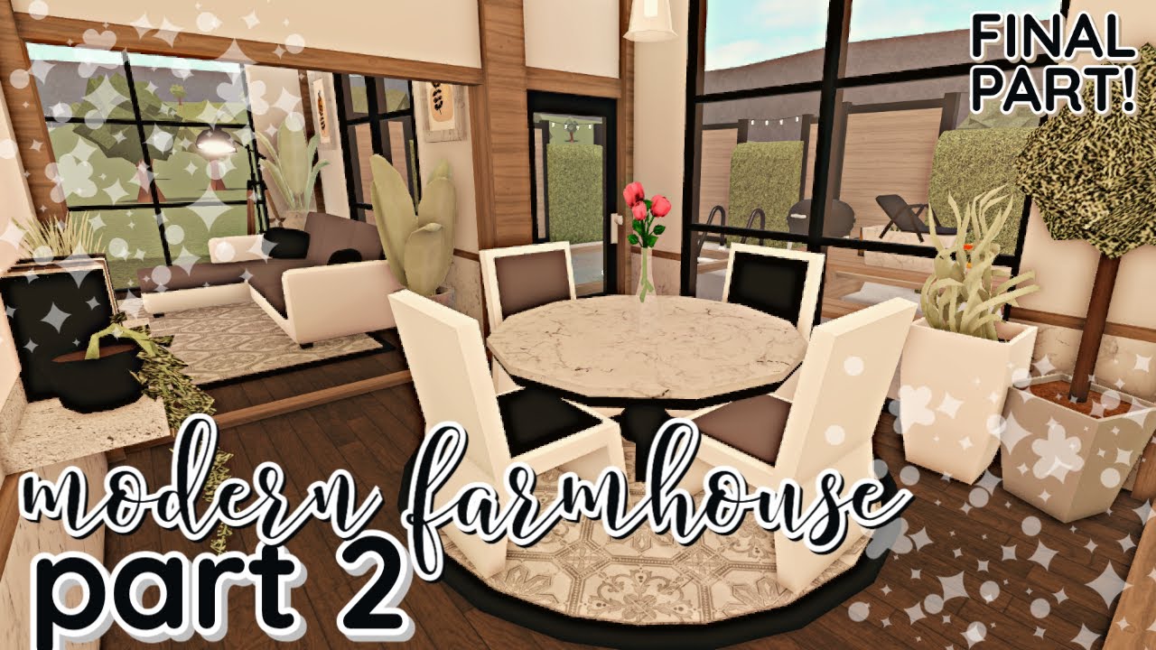 *PART 2* Bloxburg Modern Farmhouse Build: 2 Story Interior