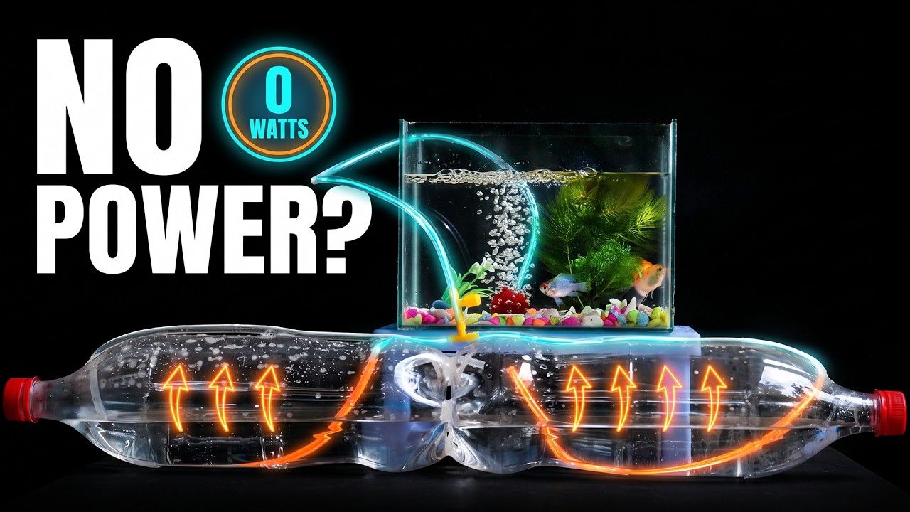 Free Energy Air Pump for Aquarium, Fish Tank with Plastic Bottle