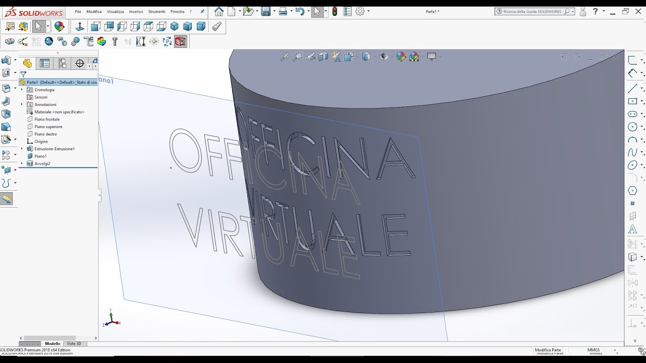 SolidWorks: avvolgi, wrap