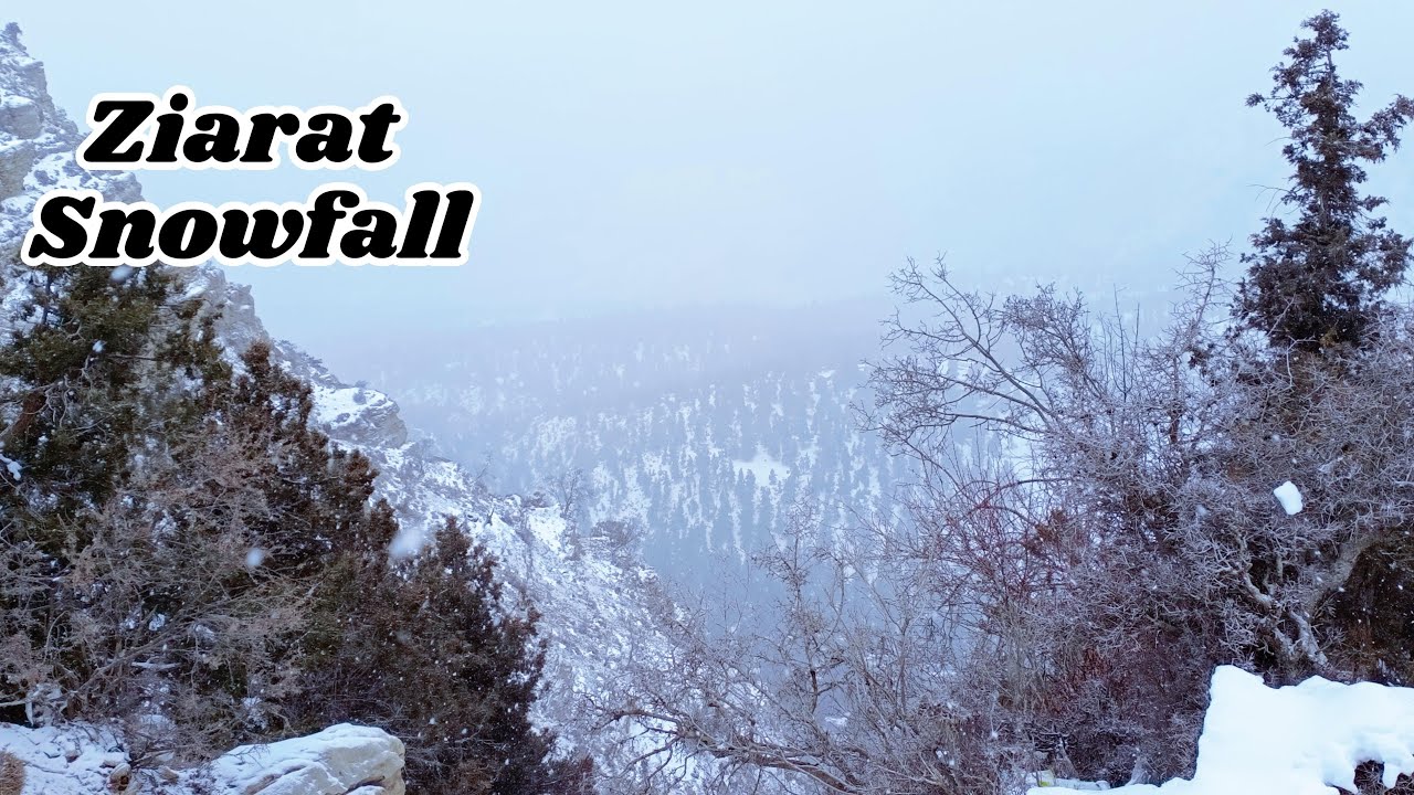 Snowfall in Ziarat valley Balochistan