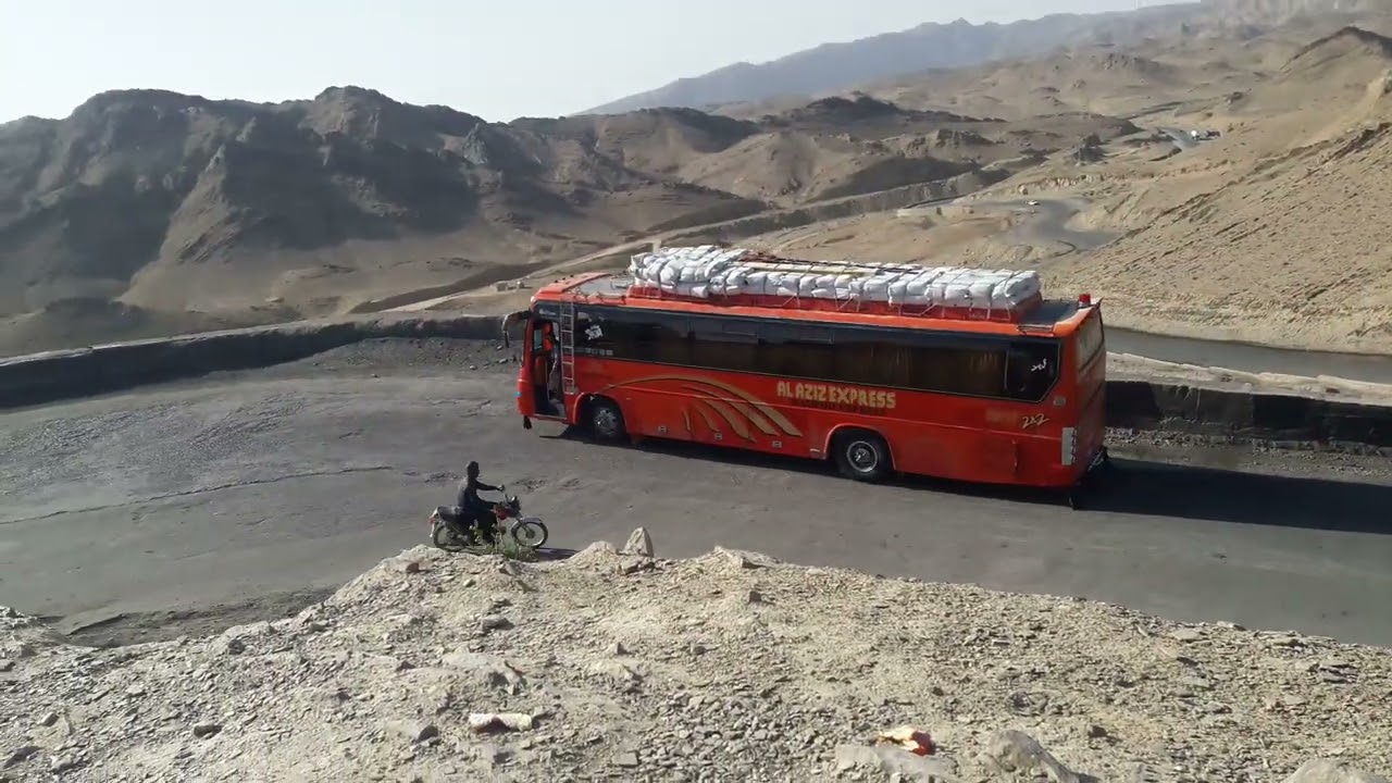 Bus Pumping At Top Of Mountain With Dangerous U Turns