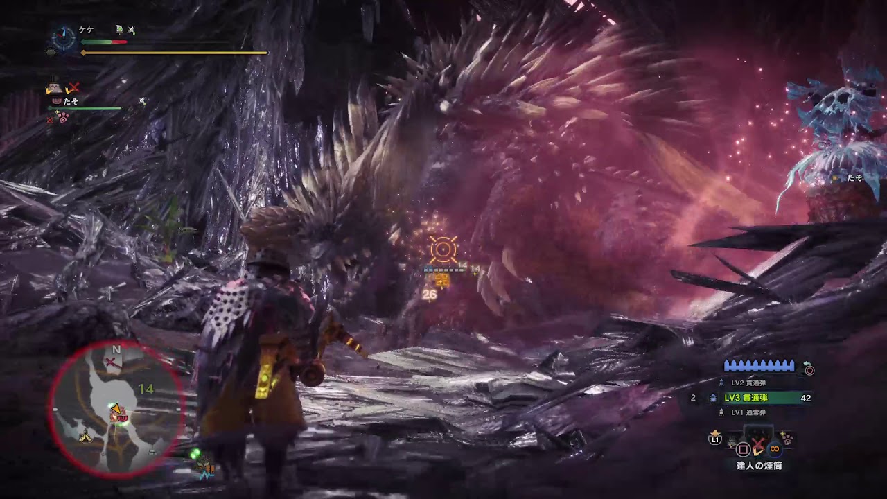 MHW ☆8ネルギガンテ ヘビィボウガン(ガイラ援撃) 1'28