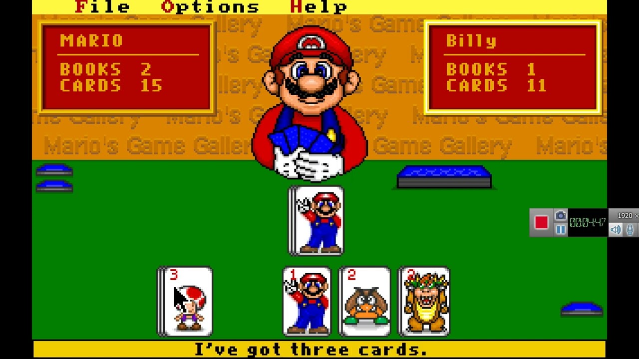 Mario's Game Gallery Go Fish