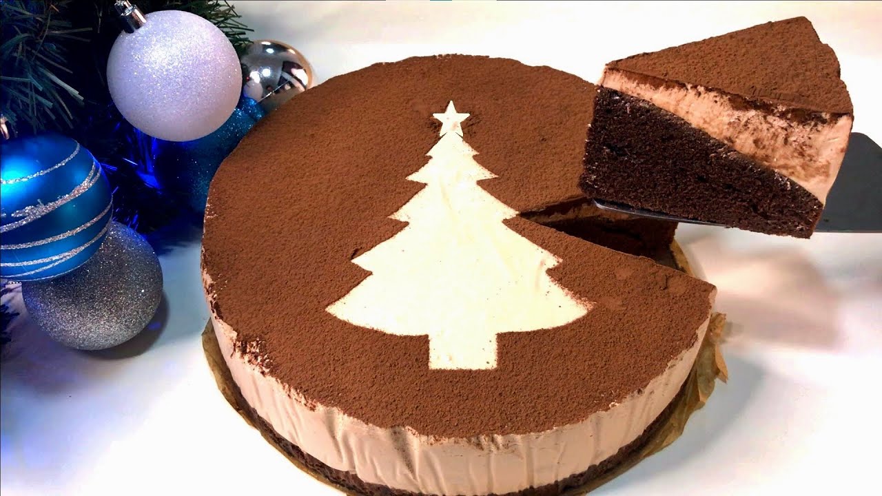 świąteczny sernik na miękkim spodzie🎄- Christmas cheesecake - تشيزكيك علي كيكة شيكولاتة