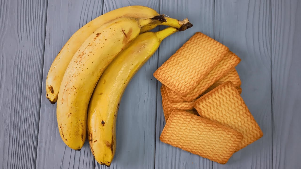 💥ПЕЧЕНЬЕ и БАНАНЫ! Десерт без выпечки за 5 минут/ BIG FOOD