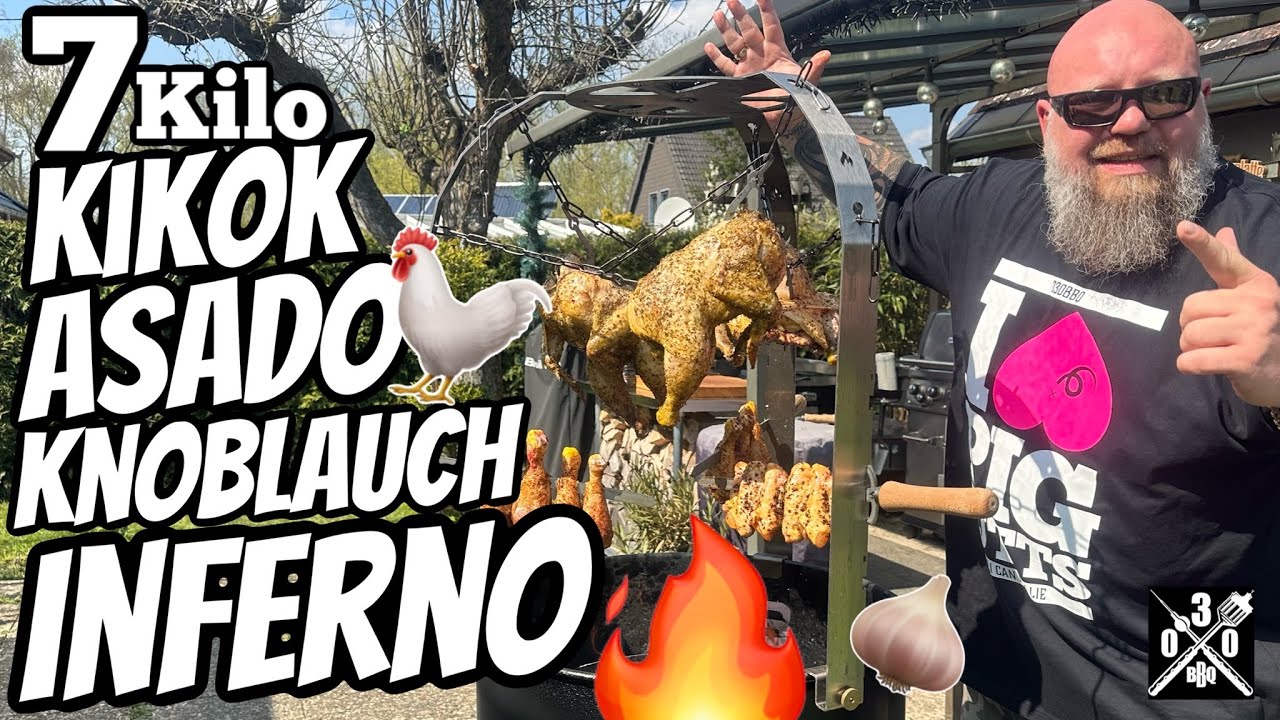 7 kg ASADO Knoblauch Chicken Inferno für den Mädelsabend - 030 BBQ