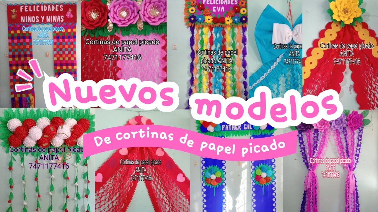 Modelos de cortinas de papel picado 🌸 Cortinas Anita 💖