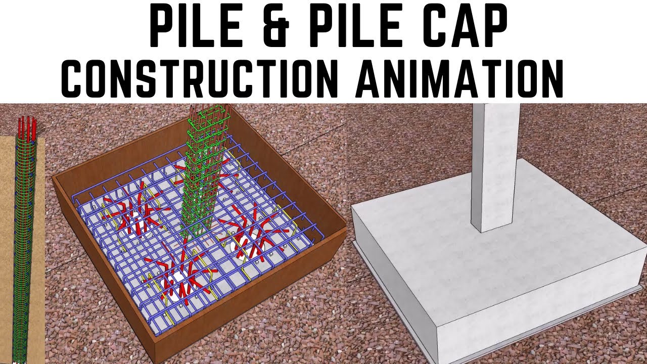 Pile & Pile Cap Construction Animation || Pile & Pile Cap  Reinforcement detailing | Pile Foundation