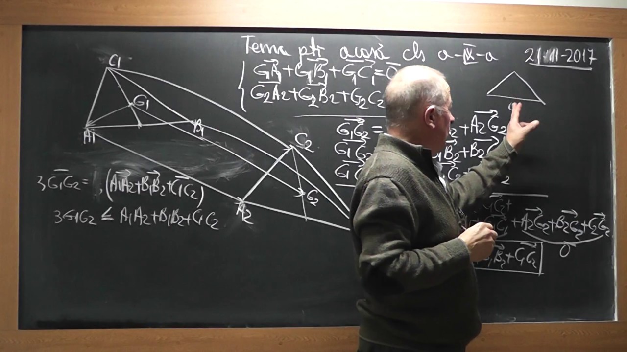 1/2 Lectia 1635 - Clasa 9 - Probleme de geometrie rezolvate vectorial