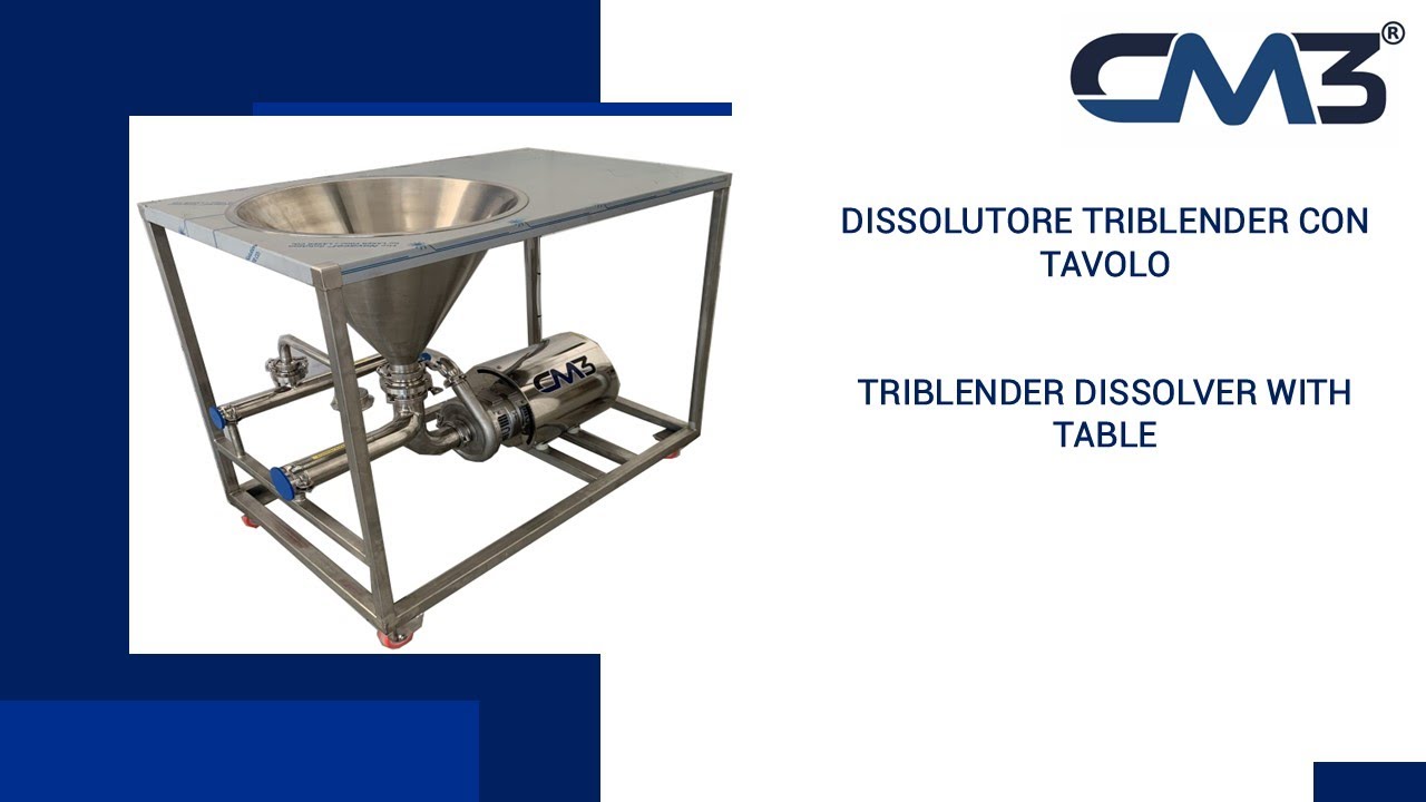 Dissolutore triblender con tavolo