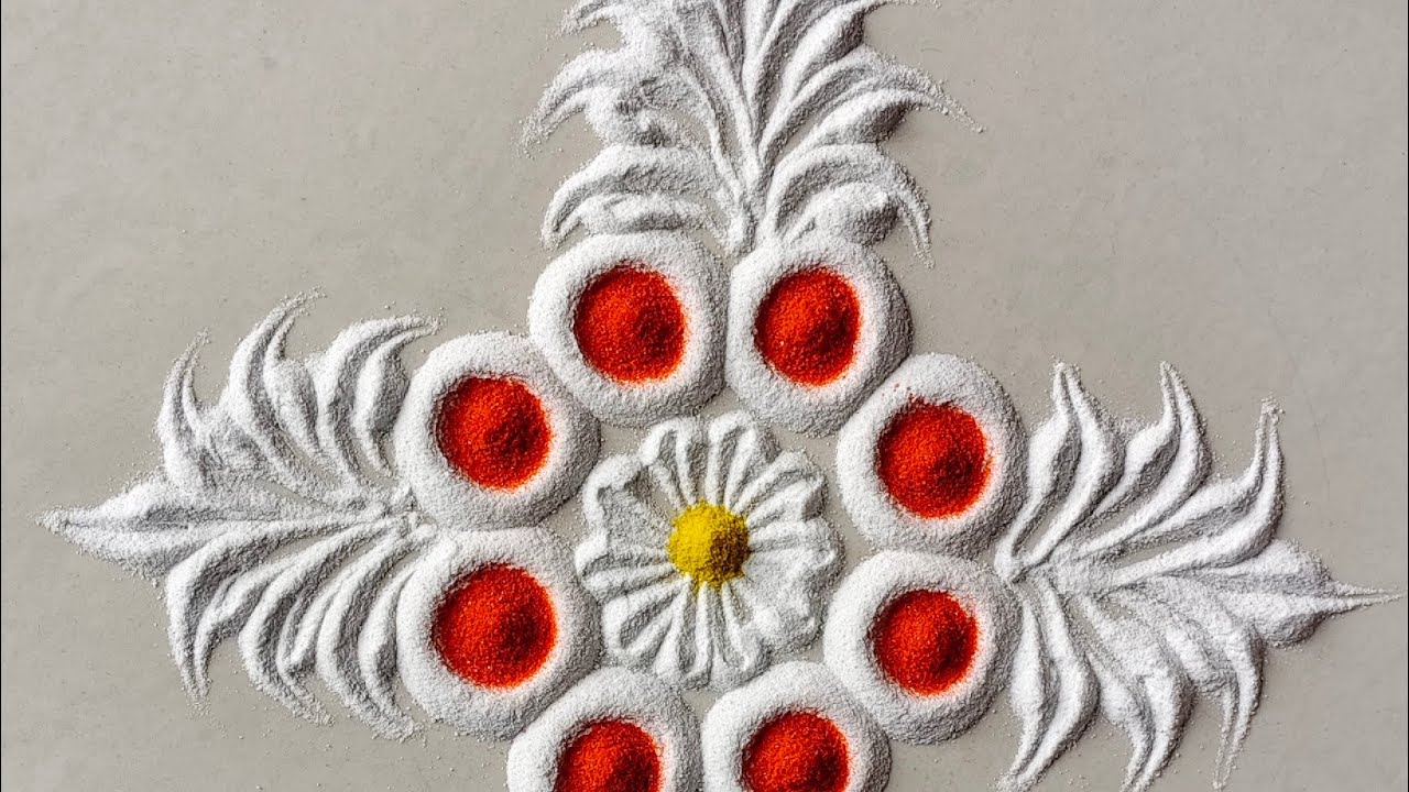 साधेपणातच खरी सुंदरता ✨ Rangoli designs 🌹🌸