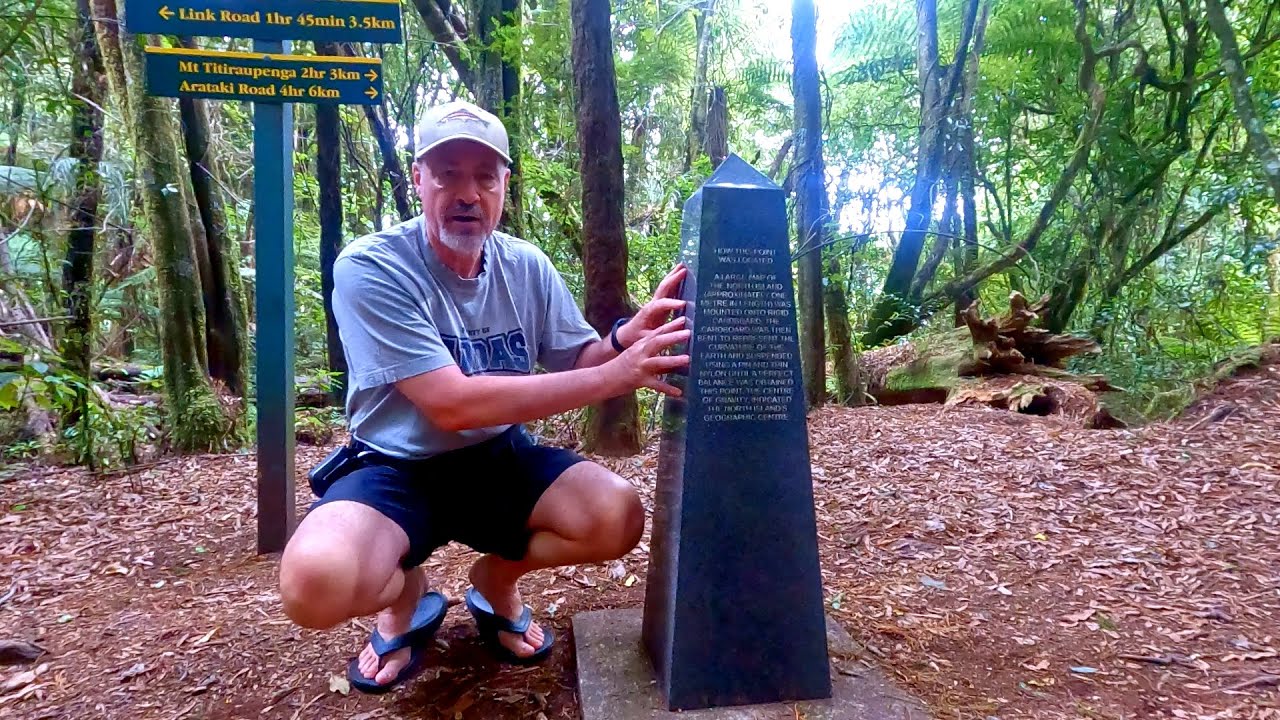 The Centre of the North Island of New Zealand in the Pureora Forest Park.