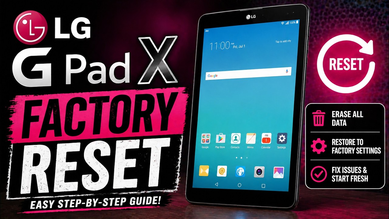 Сброс настроек LG G Pad X к заводским настройкам