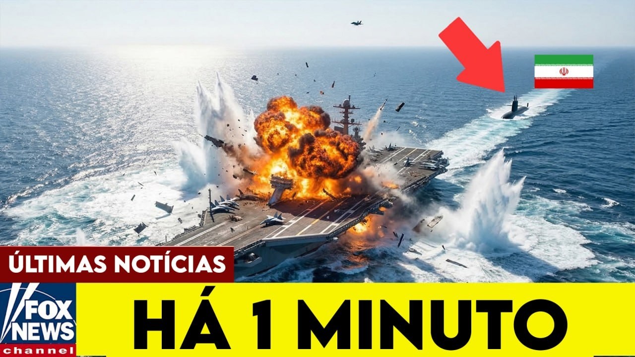 Submarino iraniano desafia porta-aviões dos EUA — GRANDE ERRO