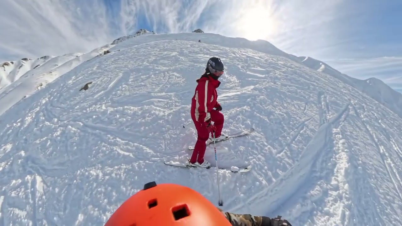 Hors piste en bordure de zone freeride a Valmorel