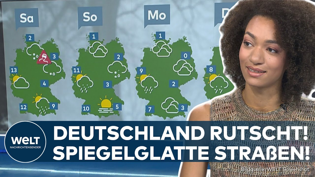EXTREME GLÄTTEGEFAHR: Deutschland rutscht - Hier werden Spiegelglatte Straßen und Regen erwartet!