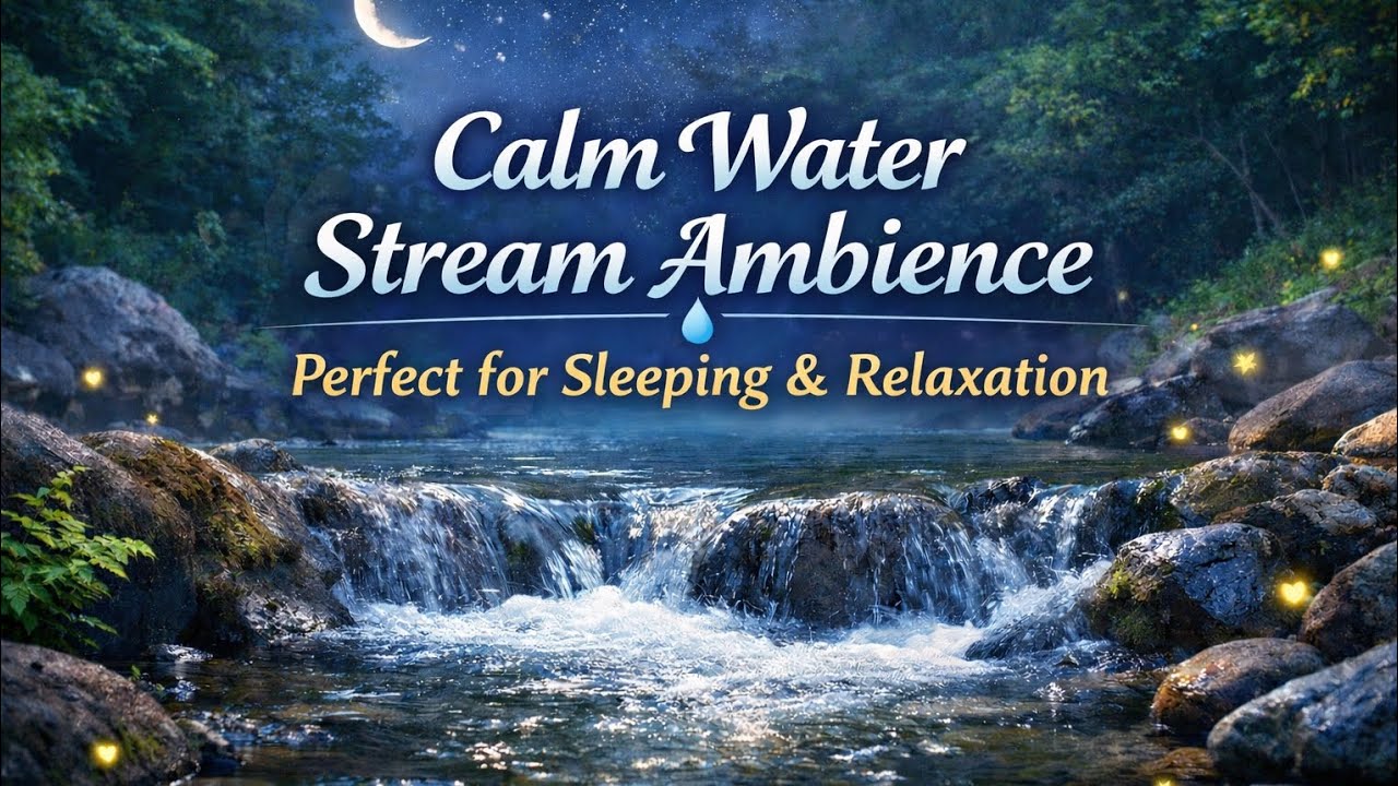 Calm Water Stream Ambience 🌿 | Perfect for Sleeping & Relaxation