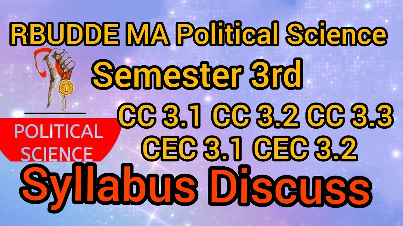 RBUDDE MA Political Science sem 3rd syllabus discuss. 