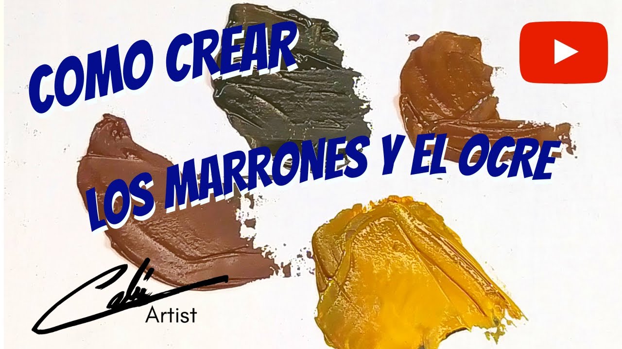 Como hacer el color tierra de siena natural, tierra de sombra tostada y ocre con  colores primarios