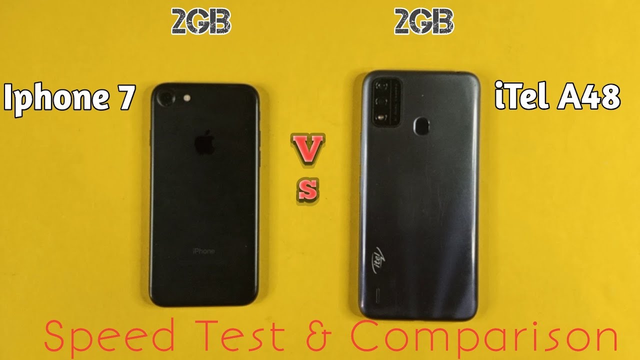 Iphone 7 Vs iTel A48 | Speed Test & Comparison, Who's Best
