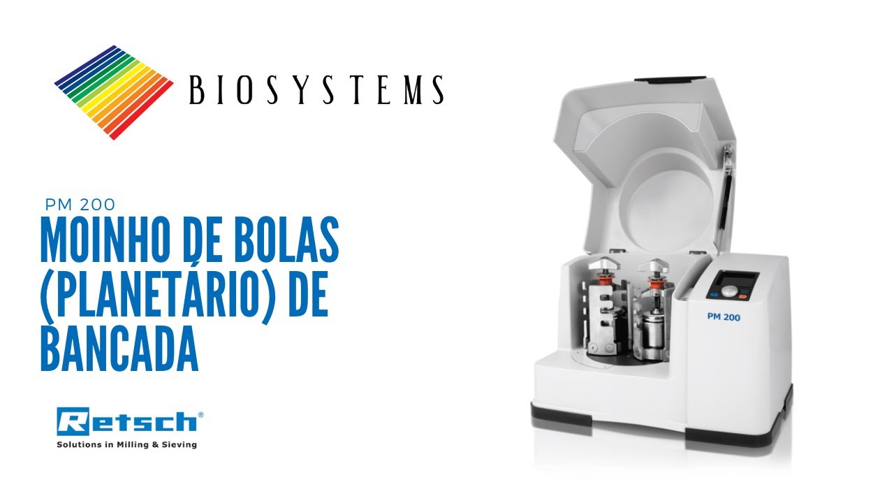MOINHO DE BOLAS (PLANETÁRIO) DE BANCADA PM 200 RETSCH