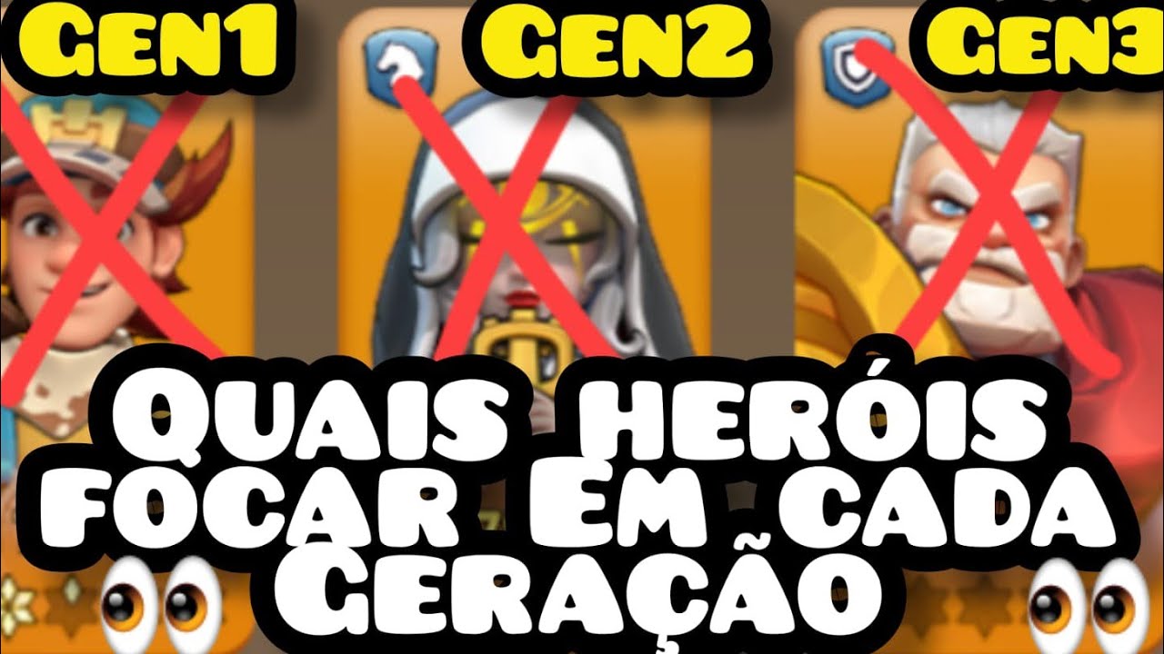 Foque Esses Heróis - Gerações 1 ao 3 - KingShot
