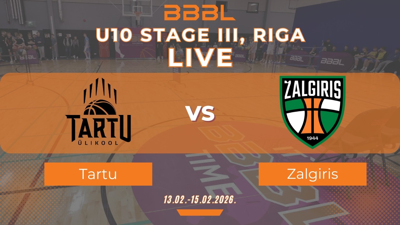 Tartu 2016 vs BC Žalgiris 2016 | BBBL U10 | Stage III