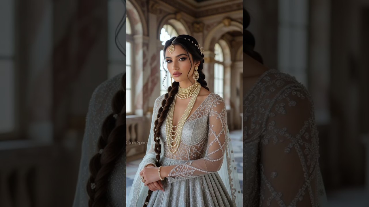 Regal Baroque Fashion Photoshoot | Silver Gown & Pearls | Glam Sphere Studio