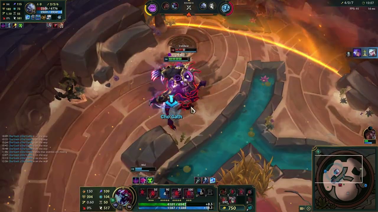 LoL Arena 4th place Cho'Gath+Mel