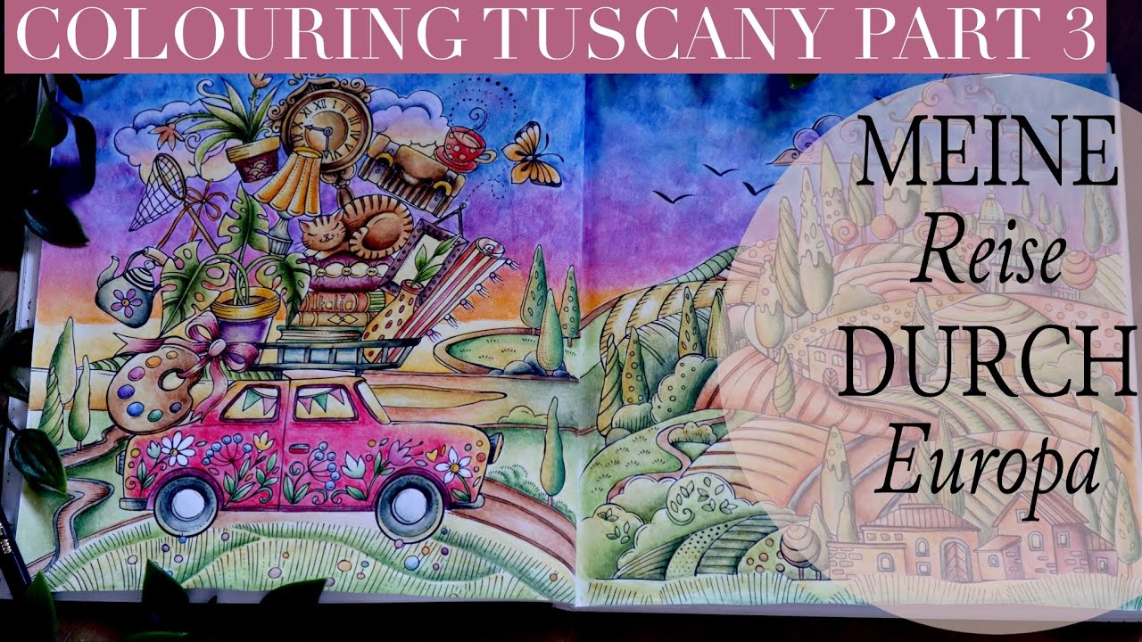 Two ways of using #Inkense pencils in Rita Berman Meine Reise durch Europa | Colour along