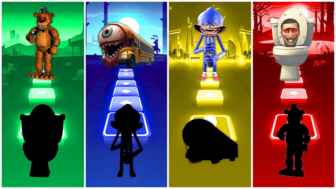 FNAF 🆚 School Bus 🆚 Shin Sonic 🆚 Skibidi Toilet | Coffin Dance cover!