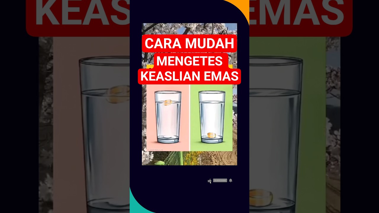 CARA MUDAH TES KEASLIAN EMAS #emas #perhiasan #perhiasanemas #logammulia #emasasli #emasantam