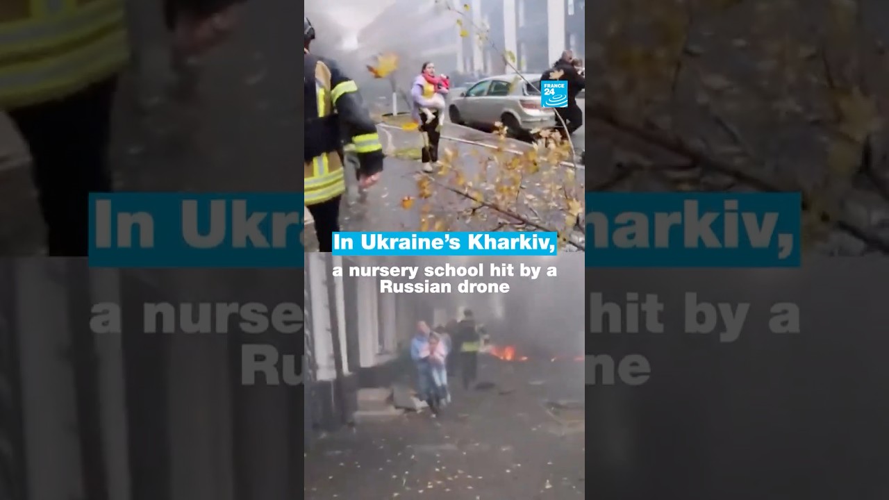 🇺🇦 In Ukraine&rsquo;s Kharkiv, a nursery school hit by a Russian drone &bull; FRANCE 24 English