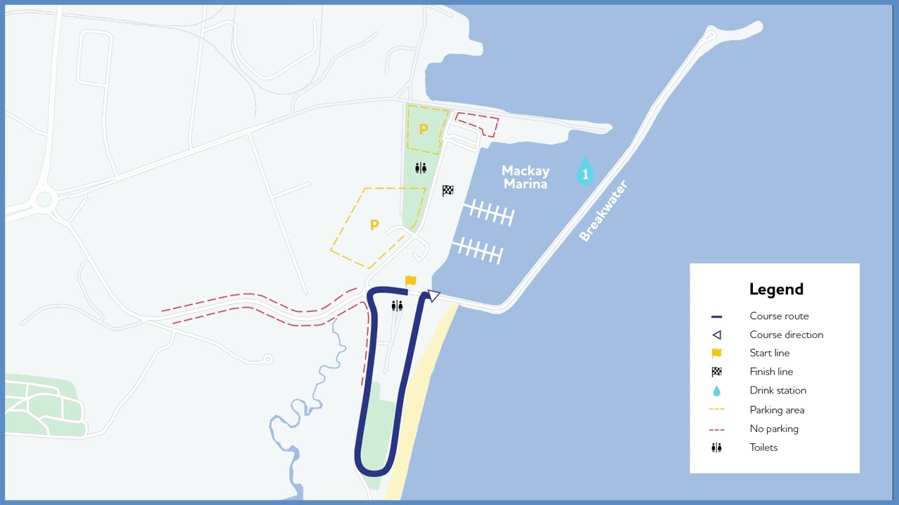 BMA Mackay Marina Run 5km Course