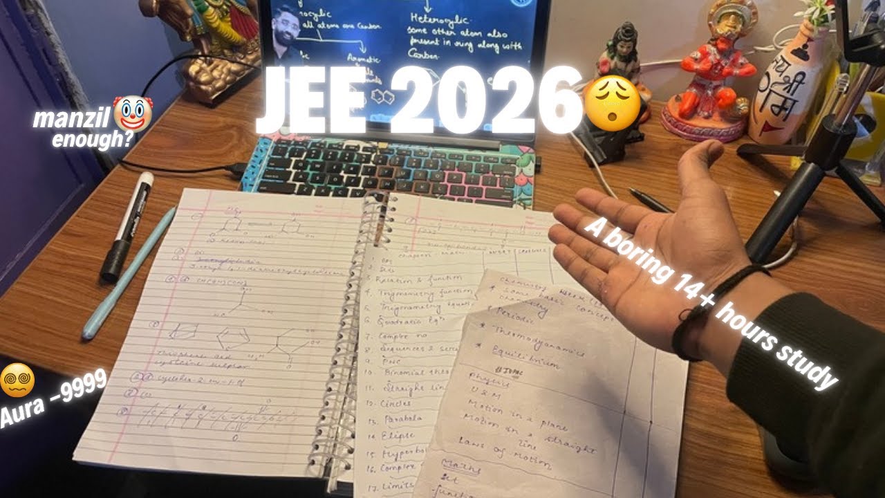 Study Vlog: JEE Aspirant 2026 | A Day in the Life of a JEE Aspirant |