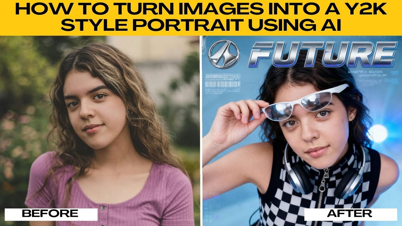 Превратите свои фотографии в портреты в стиле Y2K! | Простой фильтр на основе искусственного инте...