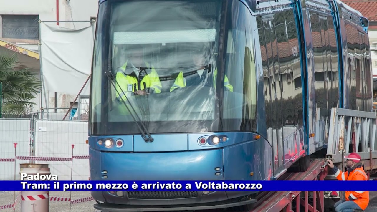 Padova. Tram: il primo mezzo è arrivato a Voltabarozzo 28.01.2025
