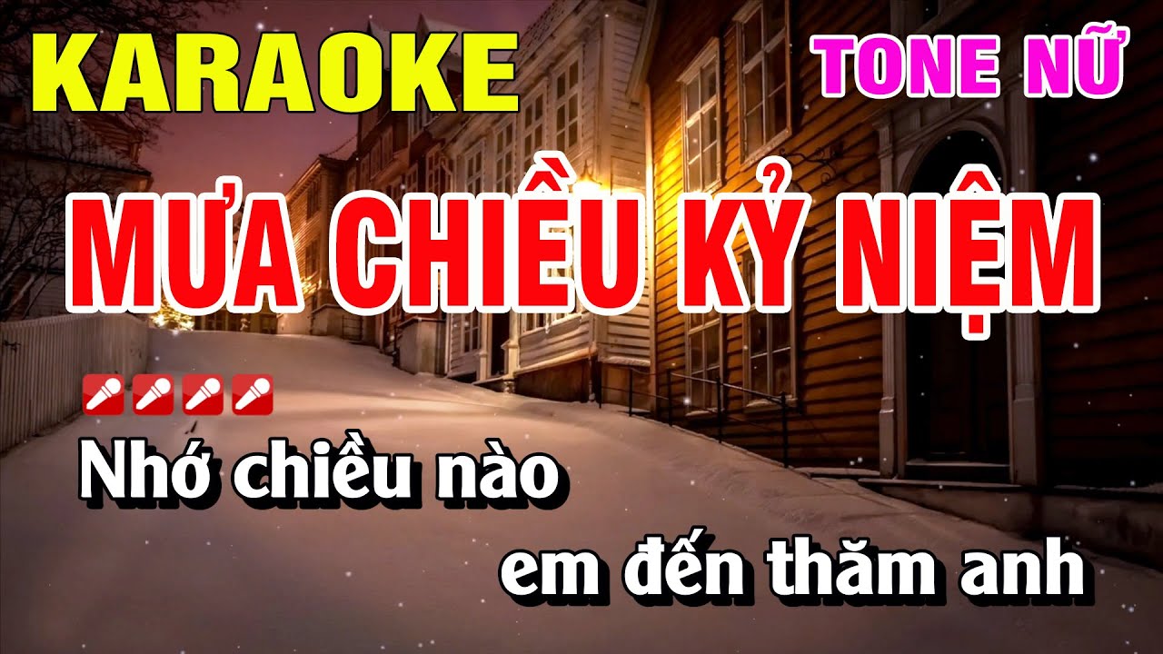 Karaoke Mưa Chiều Kỷ Niệm Tone Nữ Beat Hay Nhạc Sống | Hoàng Luân