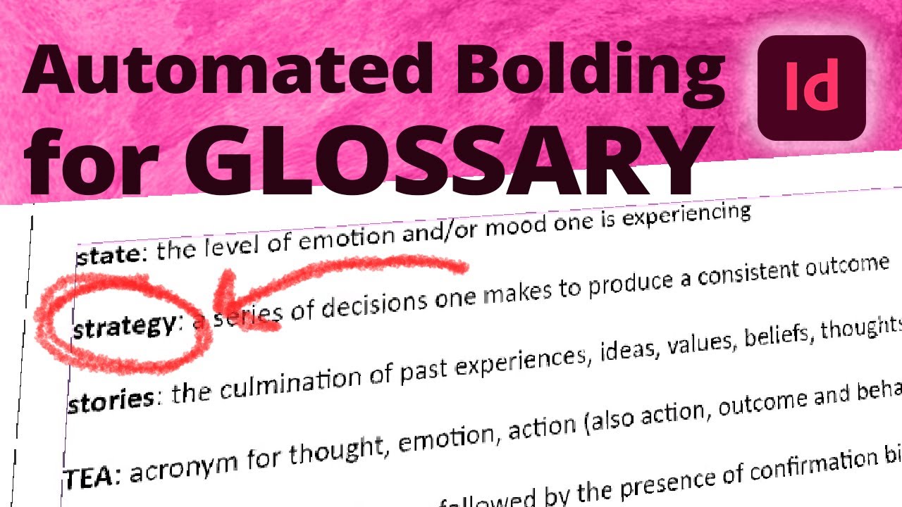 EASY! Auto Bold Nested Style in Glossary/Index • InDesign