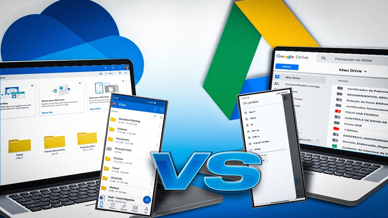 GOOGLE DRIVE VS ONEDRIVE | Qual Escolher? Comparativo Completo