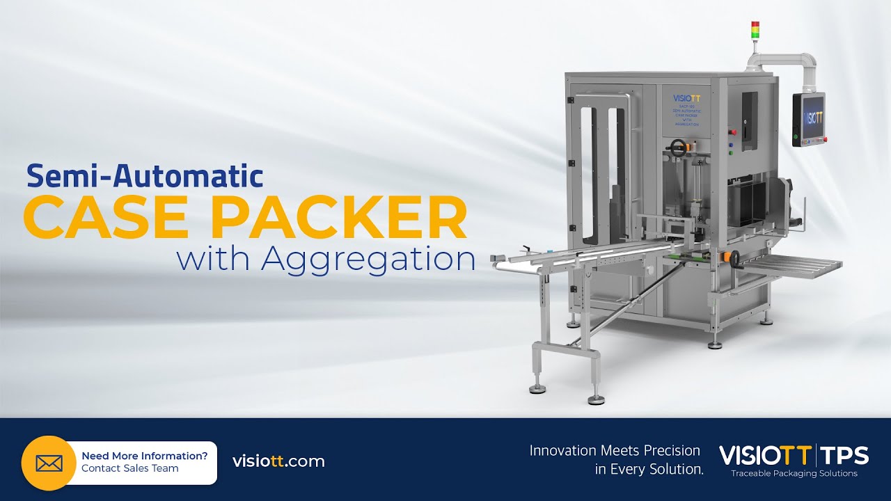 Semi-Automatic Case Packer with Aggregation