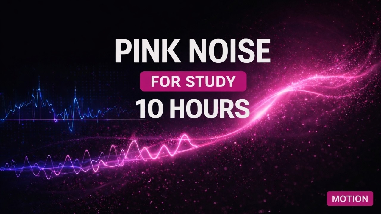 Pink Noise for Studying 10 Hours (Black Screen) | No Music, No Talking