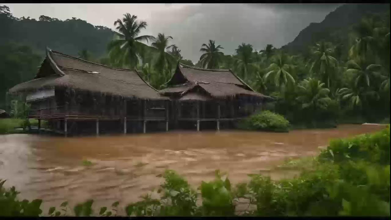 Tropical rain and thunder sounds. An effective way to fall asleep quickly.
