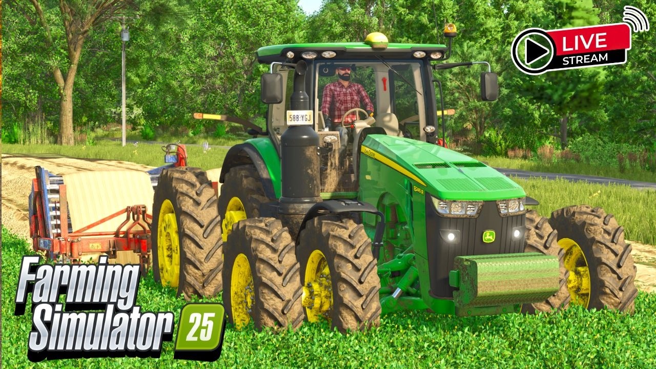 🔴LIVE 🔴 I Start Harvesting Peanuts?! | FARMING SIMULATOR 25