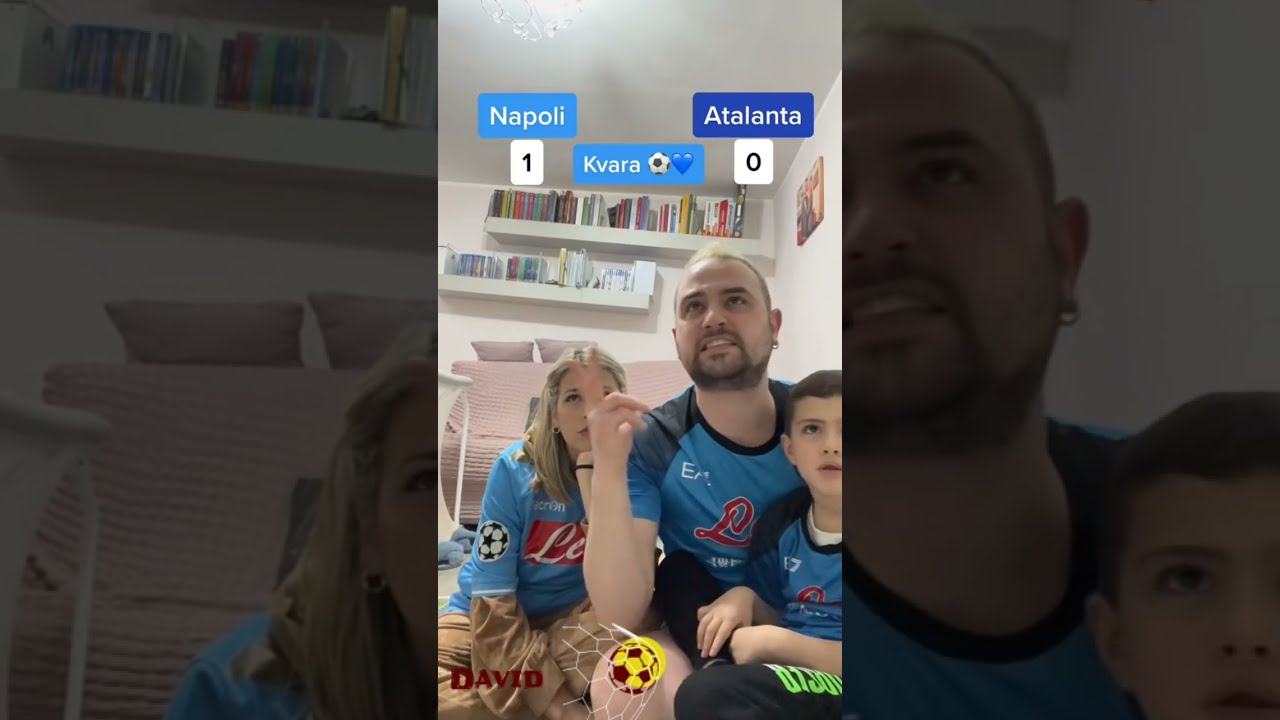 Khvicha Kvaratskhelia Kvara goal vs Atalanta Napoli fans crazy reactions 🤣❤️&zwj;🔥
