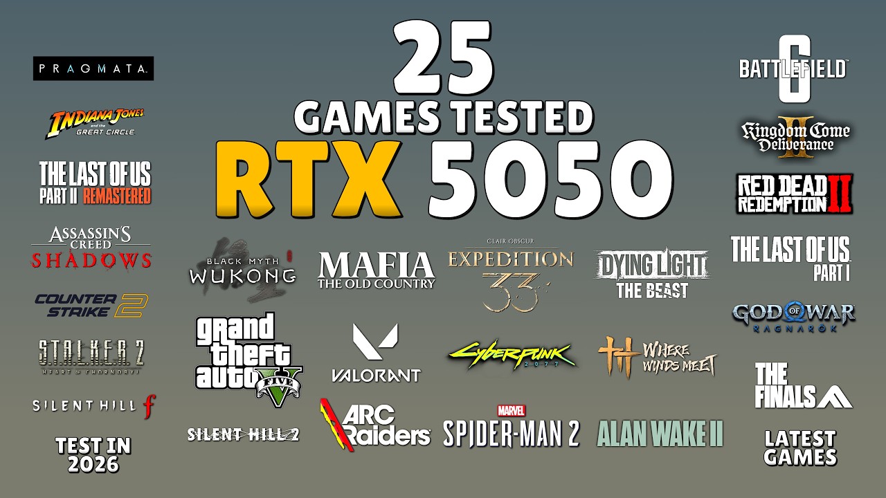 RTX 5050: 25 Games Tested in 2026 - A Complete RTX 5050 Gaming Test