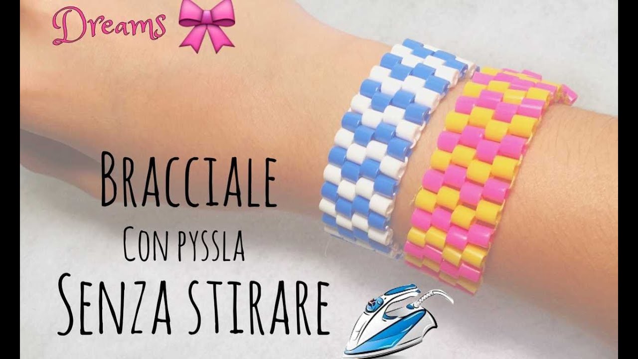 bracciale senza stirare PEYOTE HAMABEADS without ironing  PERLER BEADS Pulsera sin planchar
