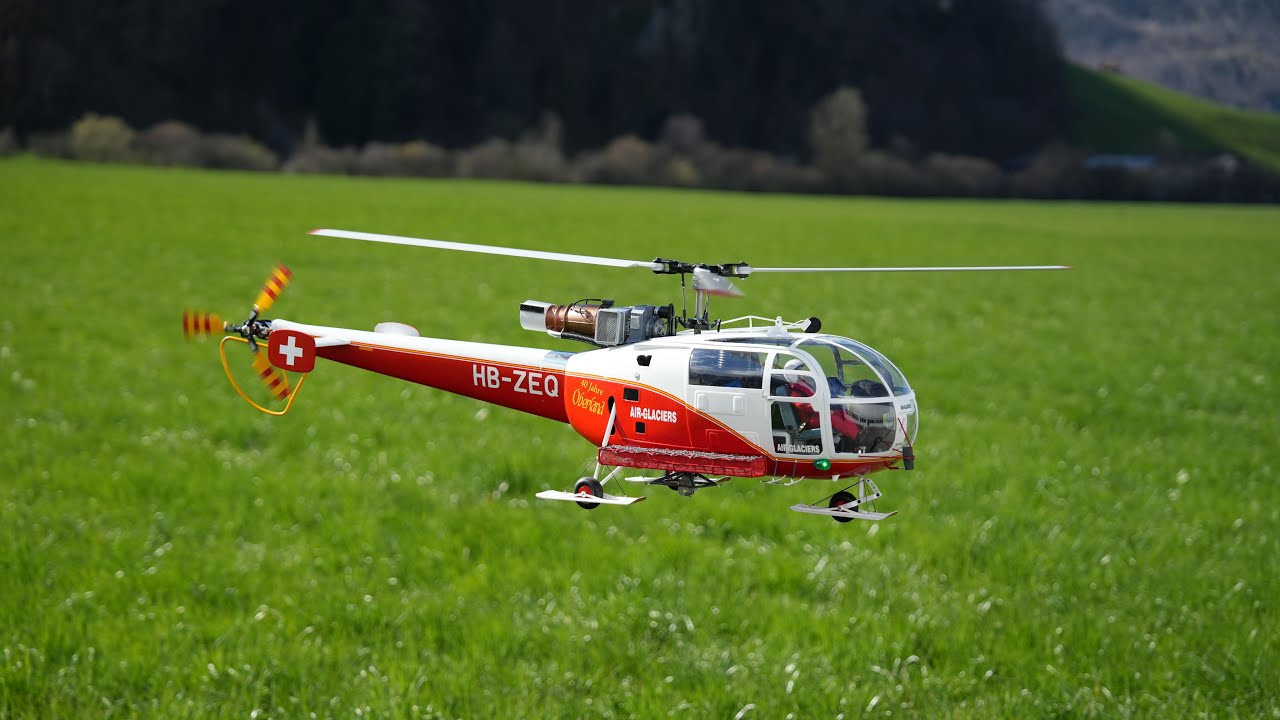 Scale RC Helicopter Aérospatiale SA-319 Alouette III Air Glaciers